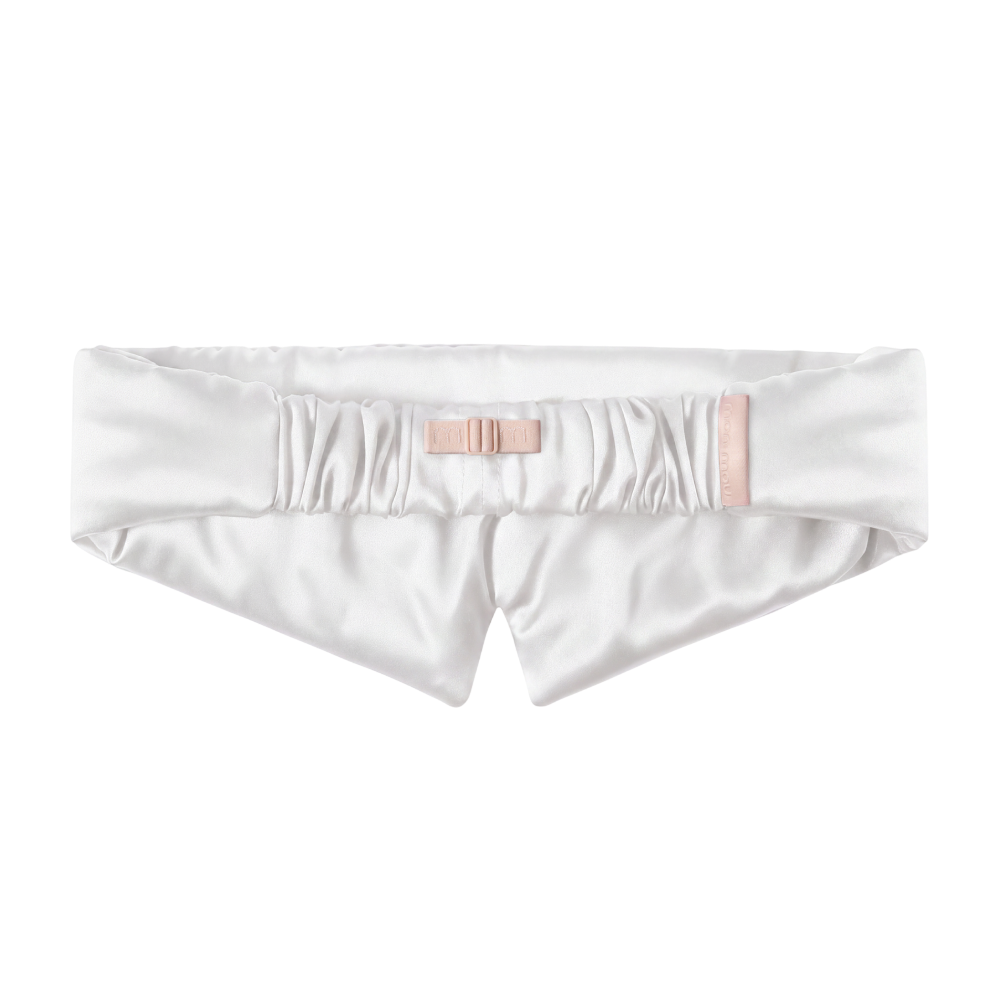 MON MOU Pure Silk³ Mask White - Шовкова маска для сну та відпочинку - фото №1